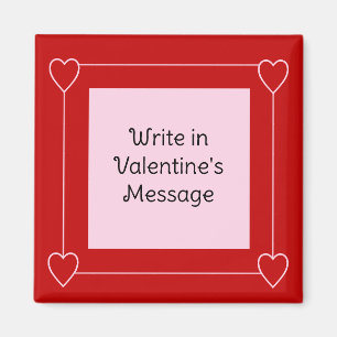 Imán El día de San Valentín de corazones simples Añadir