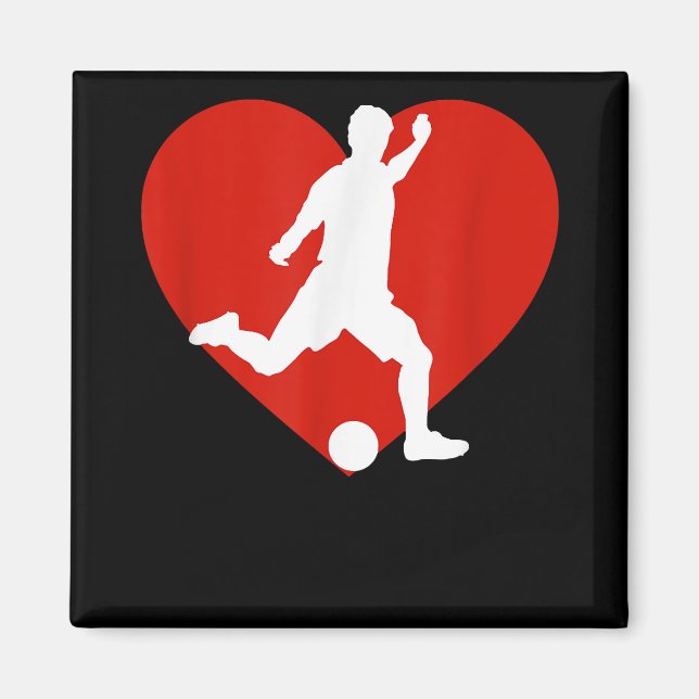 Imán El día de San Valentín de fútbol de San Valentín (Frente)