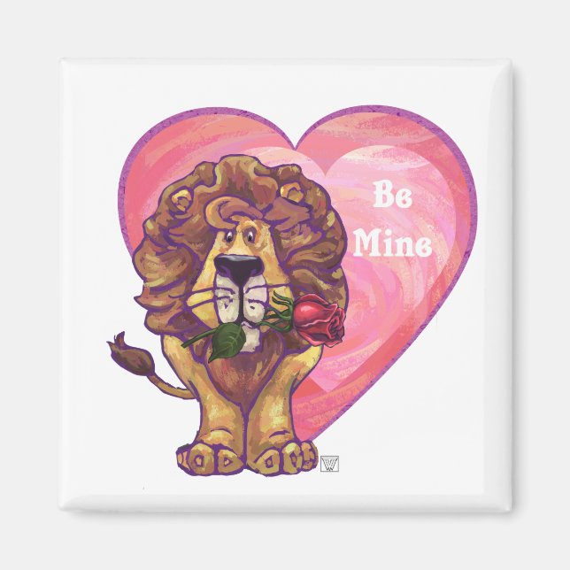 Imán El día de San Valentín de leones (Frente)