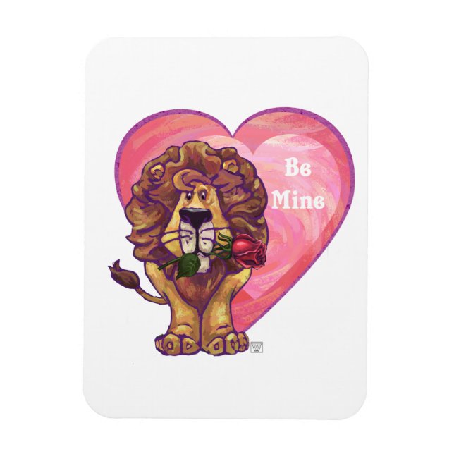 Imán El día de San Valentín de leones (Vertical)
