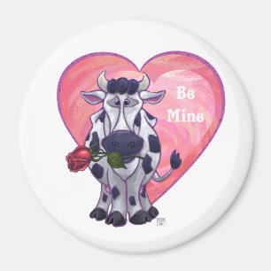 Imán El día de San Valentín de vaca