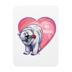 Imán El día de San Valentín del oso polar