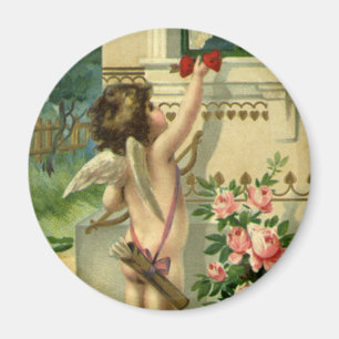 Imán El día de San Valentín del Victorian del vintage