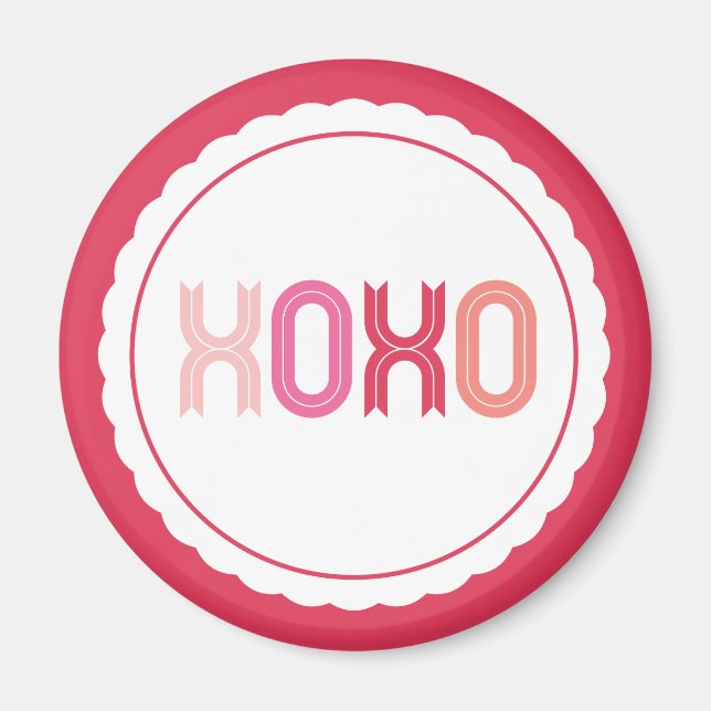 Imán El día de San Valentín dulce de XOXO Love & Kisses (Frente)