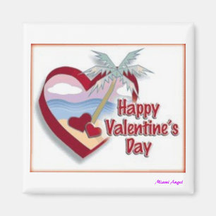 Imán El día de San Valentín feliz de la Florida