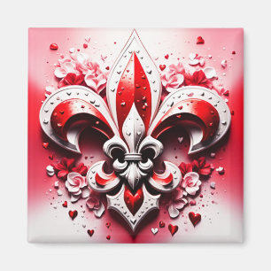 Imán El día de San Valentín Fleur De Lis