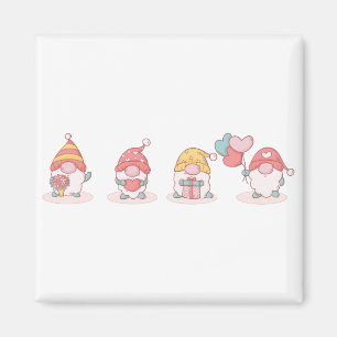 Imán el día de San Valentín gnomos.