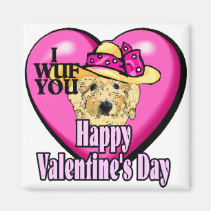 Imán El día de San Valentín Goldendoodle