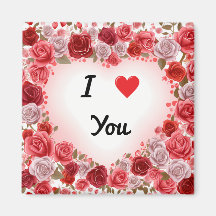 El día de San Valentín I Love You Magnet