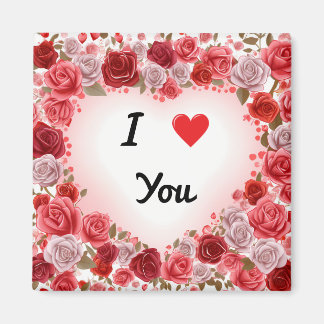 Imán El día de San Valentín I Love You Magnet