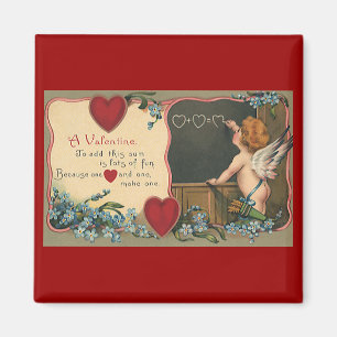 Imán El día de San Valentín lindo del vintage, profes