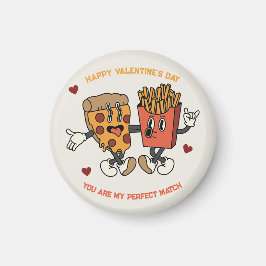 Imán El día de San Valentín "Pizza y papa frita"