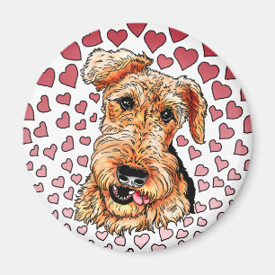 Imán El día de San Valentín rosado de los corazones de