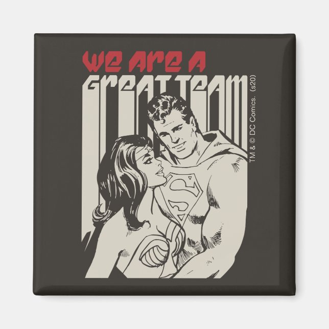 Imán El día de San Valentín Superman | Somos Un Gran Eq (Frente)