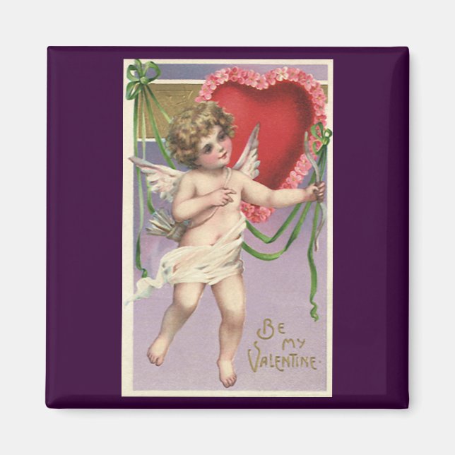 Imán El día de San Valentín victoriano de época cupido  (Frente)