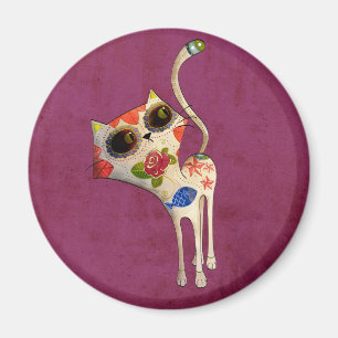 Imán El Día del Gato Blanco Muerto