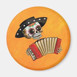 Imán El día del Mariachi muerto del EL del esqueleto