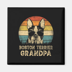 Imán El Día del Padre del Abuelo de Boston Terrier