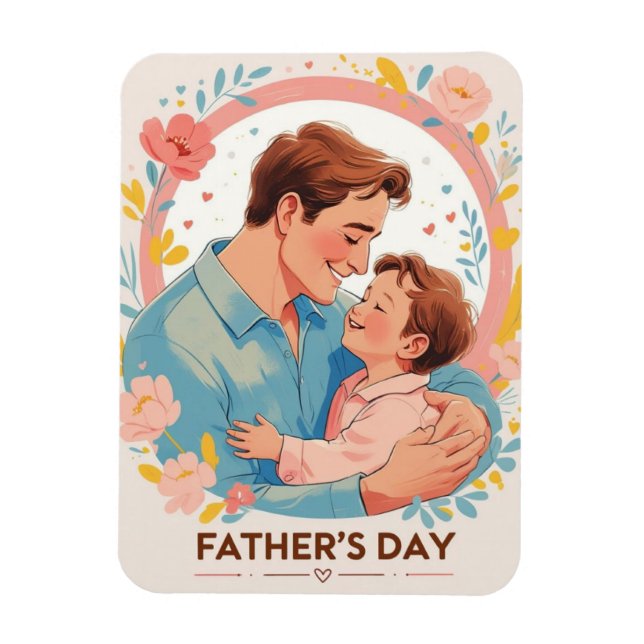 Imán El Día del Padre, sentimiento y aprecio (Vertical)