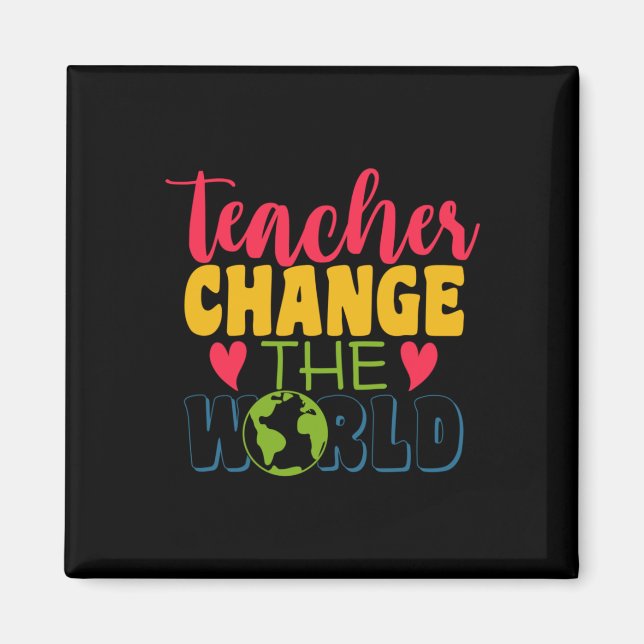 Imán El día del profesor cambia el mundo (Frente)
