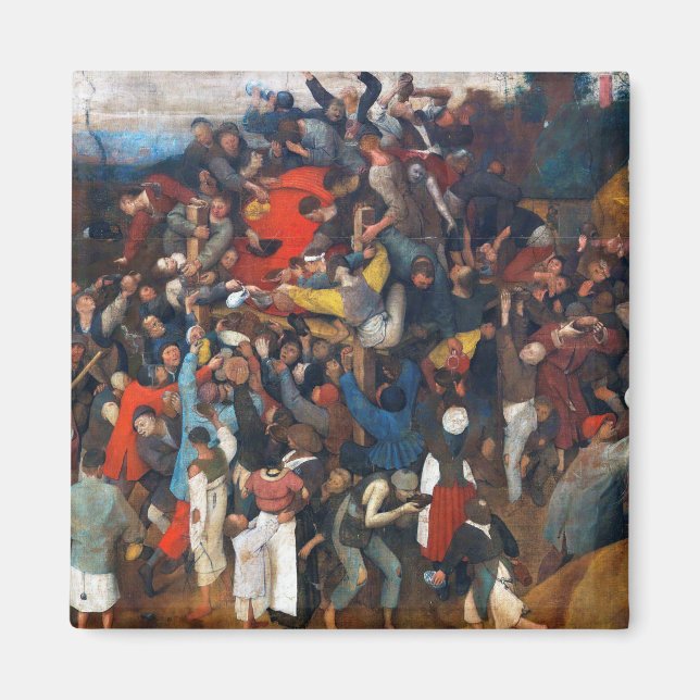 Imán El Día del Vino de San Martín, Pieter Bruegel (Frente)