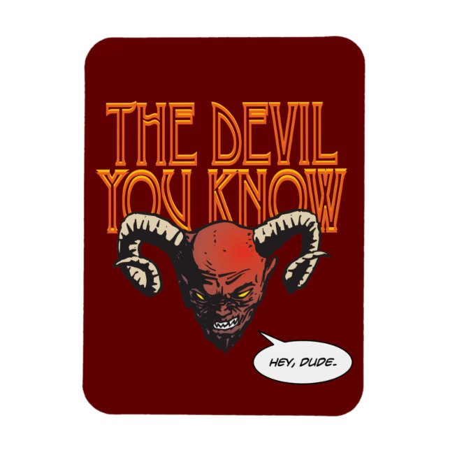 Imán El diablo que conoces a Dk Red BG (Vertical)