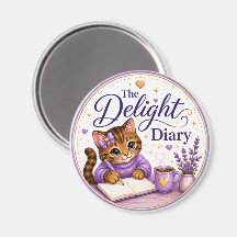 El Diario Del Delight Gato Lindo Púrpura Dorado