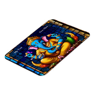 Imán El Dios del elefante azul de Ganesh