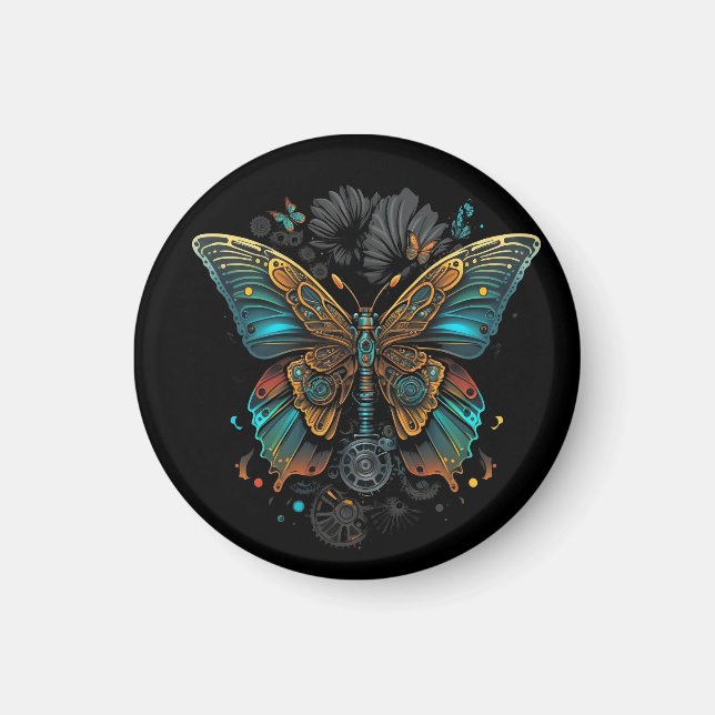 Imán el diseño de la mariposa (Frente)