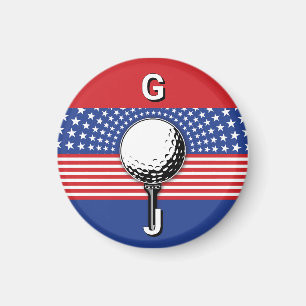 Imán El diseño patriótico del golf en Estados Unidos