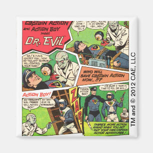 Imán El Dr. Evil Square Magnet del vintage