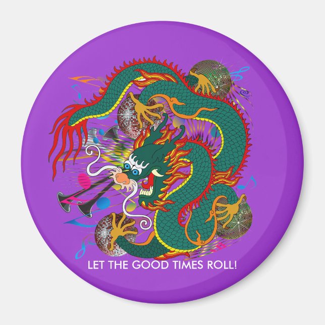 Imán El Dragón del Mardi Gras V-2 (Frente)