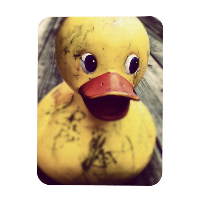 Imán ¡El Ducky de Goma Amarillo necesita un baño! (Vertical)