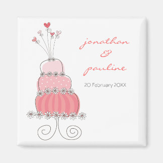 Imán El dulce Boda Rosa Take Whimsical Salva La Fecha
