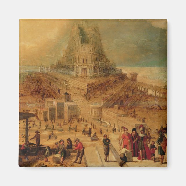 Imán El edificio de la Torre de Babel (panel) (Frente)