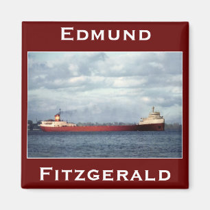 Imán El Edmund Fitzgerald en el río del St. Clair