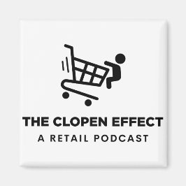 Imán El efecto Clopen - Logotipo negro