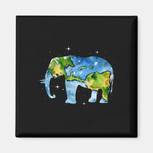Imán El Elefante Planeta del Día de la Tierra: El arte