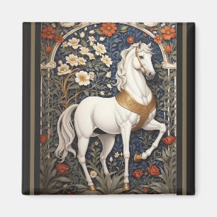 Imán El elegante William Morris inspiró el caballo blan