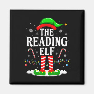 Imán El Elfo de la Lectura Xmas Libro Divertido Amante 