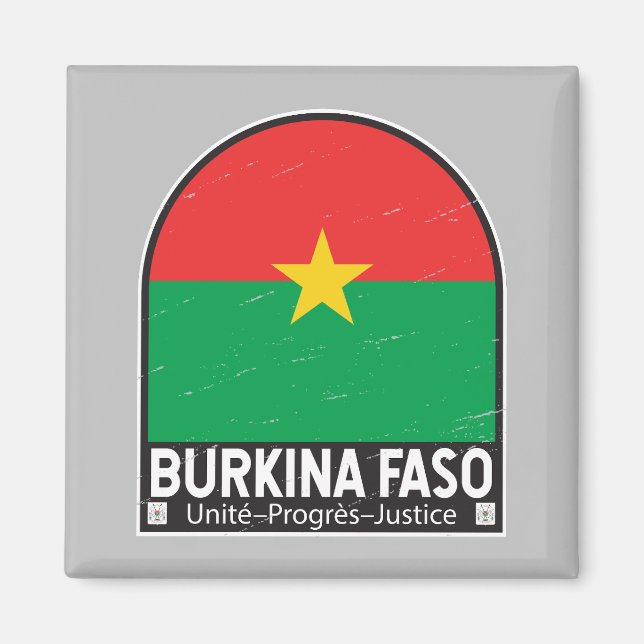 Imán El emblema de la bandera de Burkina Faso está mal  (Frente)