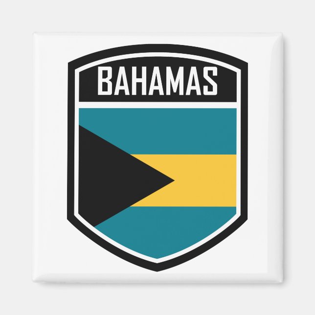 Imán El emblema de la bandera de las Bahamas (Frente)