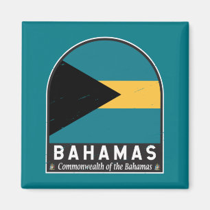 Imán El emblema de la bandera de las Bahamas es un mal