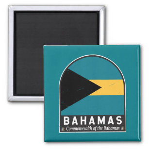 Imán El emblema de la bandera de las Bahamas es un mal 