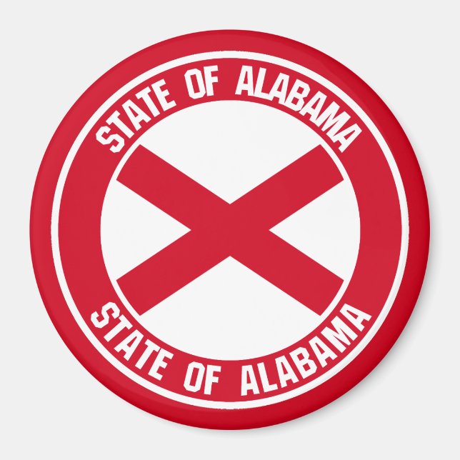 Imán El emblema de la ronda de Alabama (Frente)