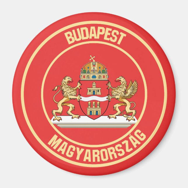 Imán El emblema de la ronda de Budapest (Frente)