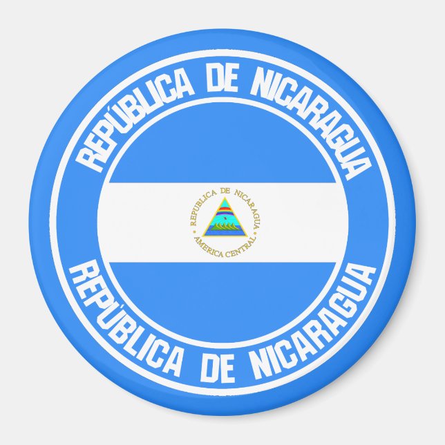 Imán El emblema de la ronda de Nicaragua (Frente)