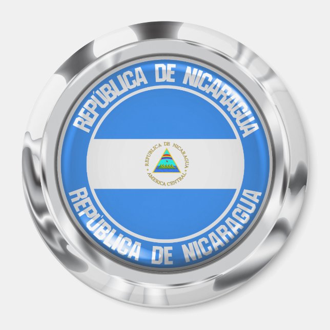 Imán El emblema de la ronda de Nicaragua (Frente)