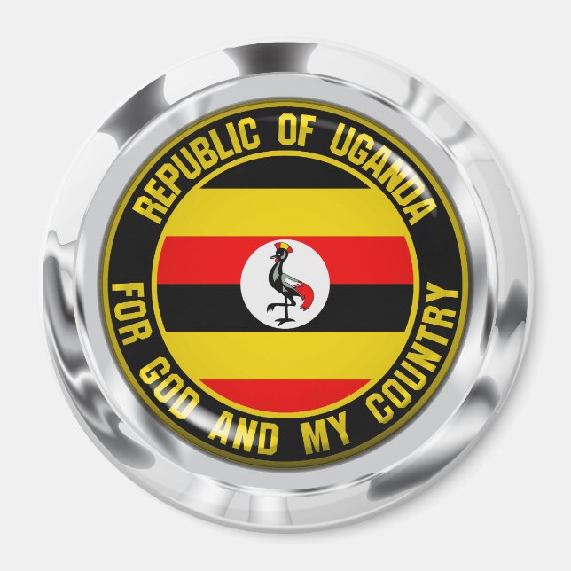 Imán El emblema de la ronda de Uganda (Frente)