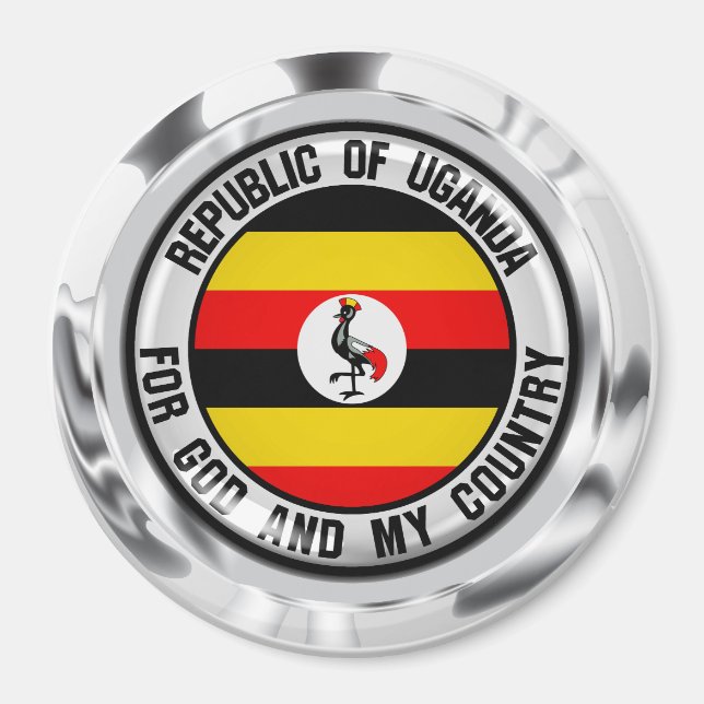 Imán El emblema de la ronda de Uganda (Frente)